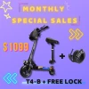 1000W 50KM -Turning Indicator- Removal Seat -Tubeless -Electric Scooter T4-B