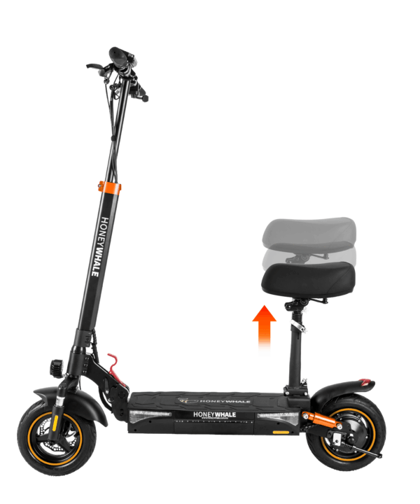 Honey Whale electric scooter T4-b adjustable seat heights and handlebar