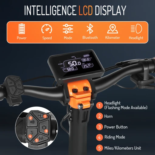 HONEY WHALE ELECTRIC SCOOTER T8 OFF ROAD ALL TERRAIN TIRE CLIMBING ABILITY