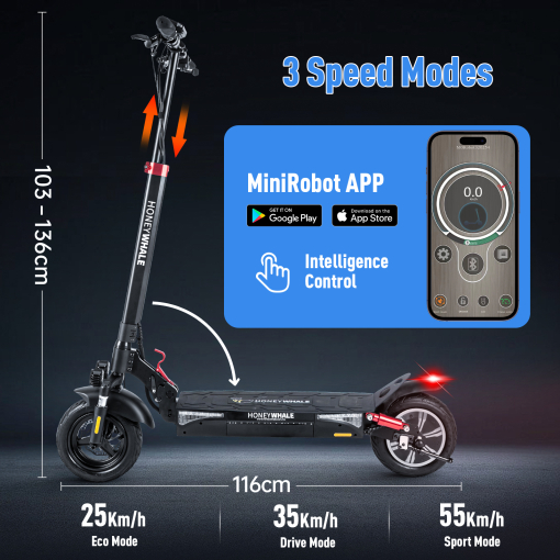Honey Whale electric scooter T4-a with bluetooth