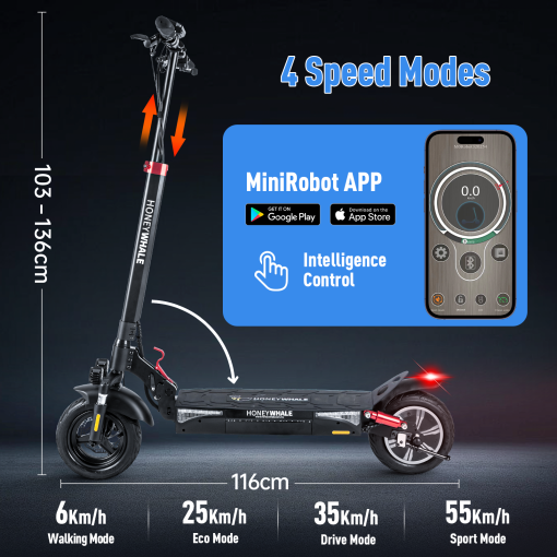 HONEY WHALE ELECTRIC SCOOTER T4b
