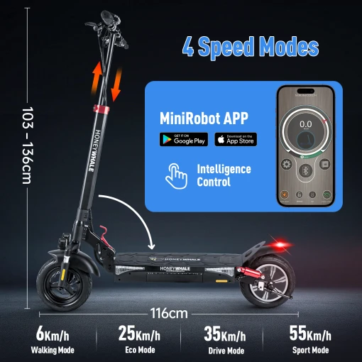 HONEY WHALE ELECTRIC SCOOTER T4b