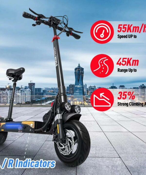1000W 50KM -Turning Indicator- Removal Seat -Tubeless -Electric Scooter T4-B