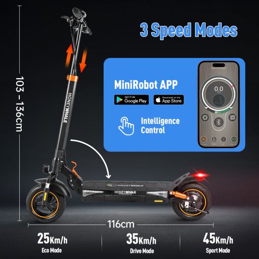 Honey Whale electric scooter T4-a bluetooth