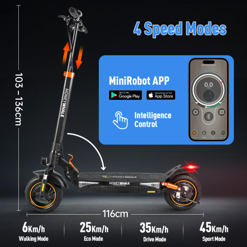 HONEY WHALE ELECTRIC SCOOTER T4-A