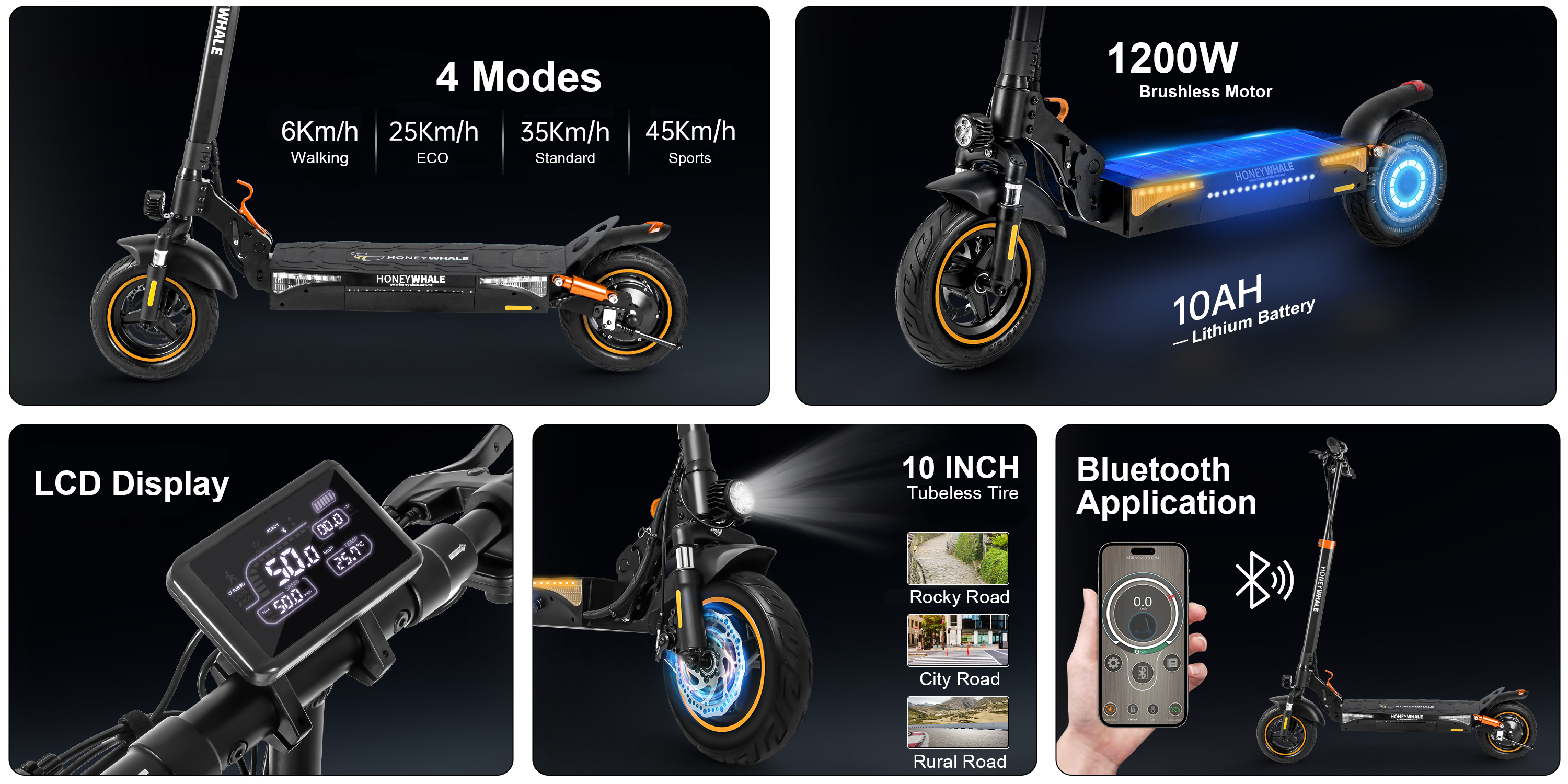 HONEY WHALE ELECTRIC SCOOTER T4-A