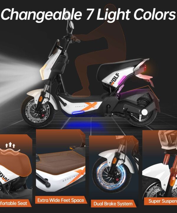 HONEY WHALE ELECTIRC MOPED ZL 7 light colors