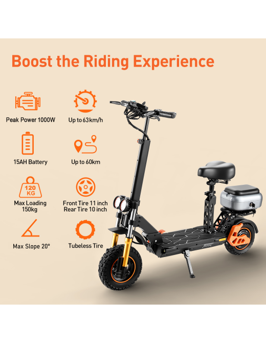 HONEY WHALE ELECTRIC SCOOTER H3 speed up to 63km/h range up to 55km