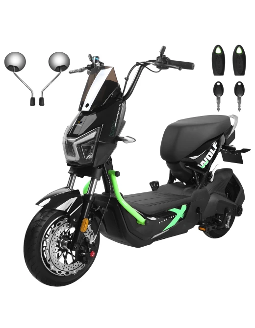 HONEY WHALE ELECTRIC MOPED ZL ELECTRIC SCOOTER ZL with alarm and key lock