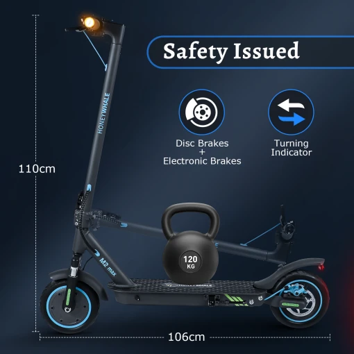 HONEY WHALE ELECTRIC SCOOTER DUAL SUSPENSION M2 MAX