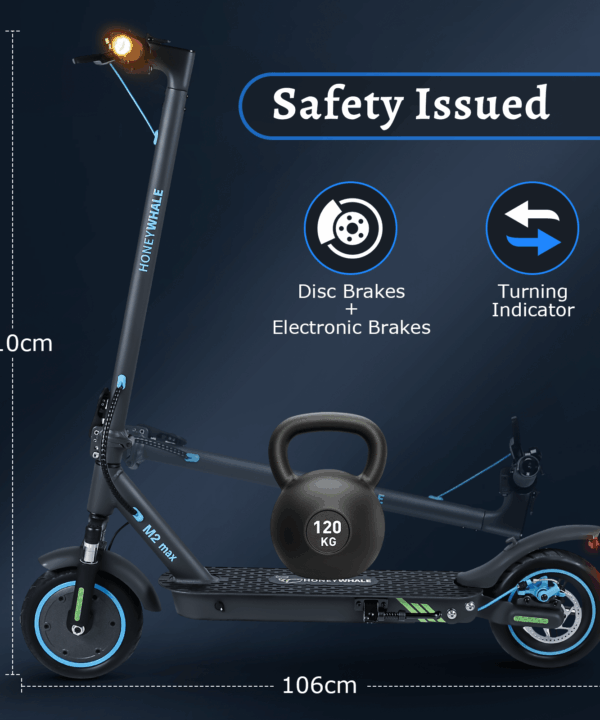 HONEY WHALE ELECTRIC SCOOTER DUAL SUSPENSION M2 MAX