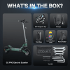 Strong Climbing Ability-1200W-50KM/H-Up to 50KM-10″ All-terrain Tires-Superior Suspension System-Electric Scooter G2 PRO