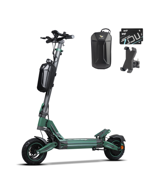 Strong Climbing Ability-1200W-50KM/H-Up to 50KM-10" All-terrain Tires-Superior Suspension System-Electric Scooter G2 PRO