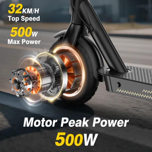 32KM/H-Up to 25KM-Spring Suspension-Electric Scooter E9T
