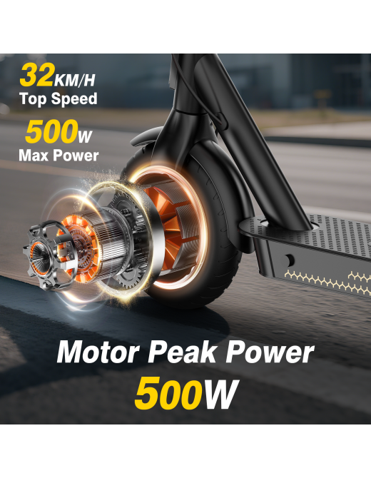 32KM/H-Up to 25KM-Spring Suspension-Electric Scooter E9T